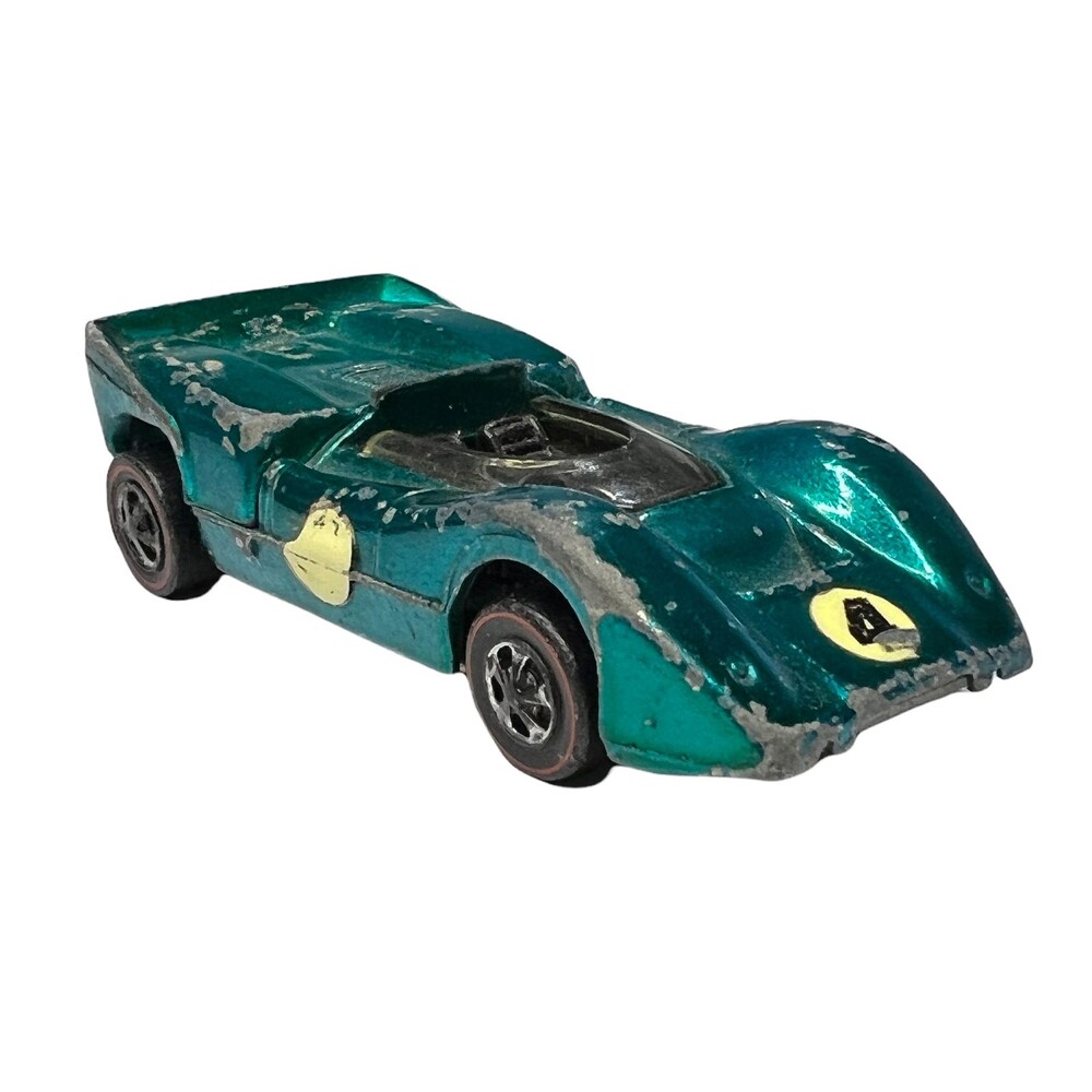 Vintage Hot Wheels McLaren M6A Green Redline 1968 Diecast 1:64